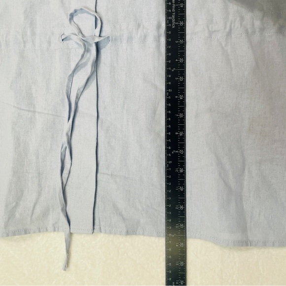 NEW DKNY Linen Blend Light Blue Button Up Blouse Top Plus Size 3X - Picture 6 of 6